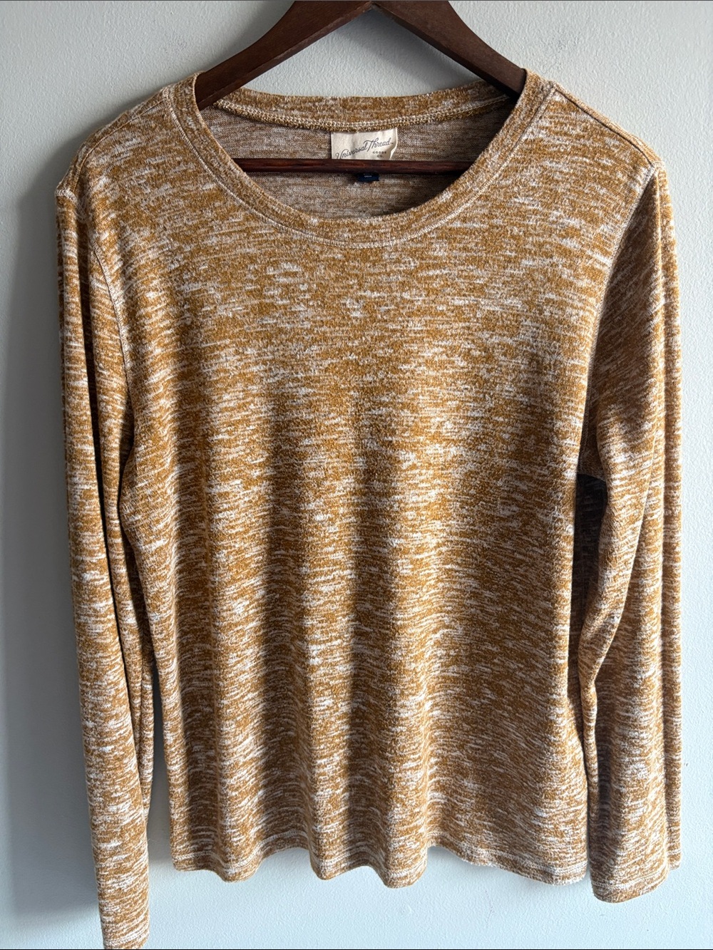 Universal Thread XXL Mustard Marled Knit Long Sleeve Top Fall Casual